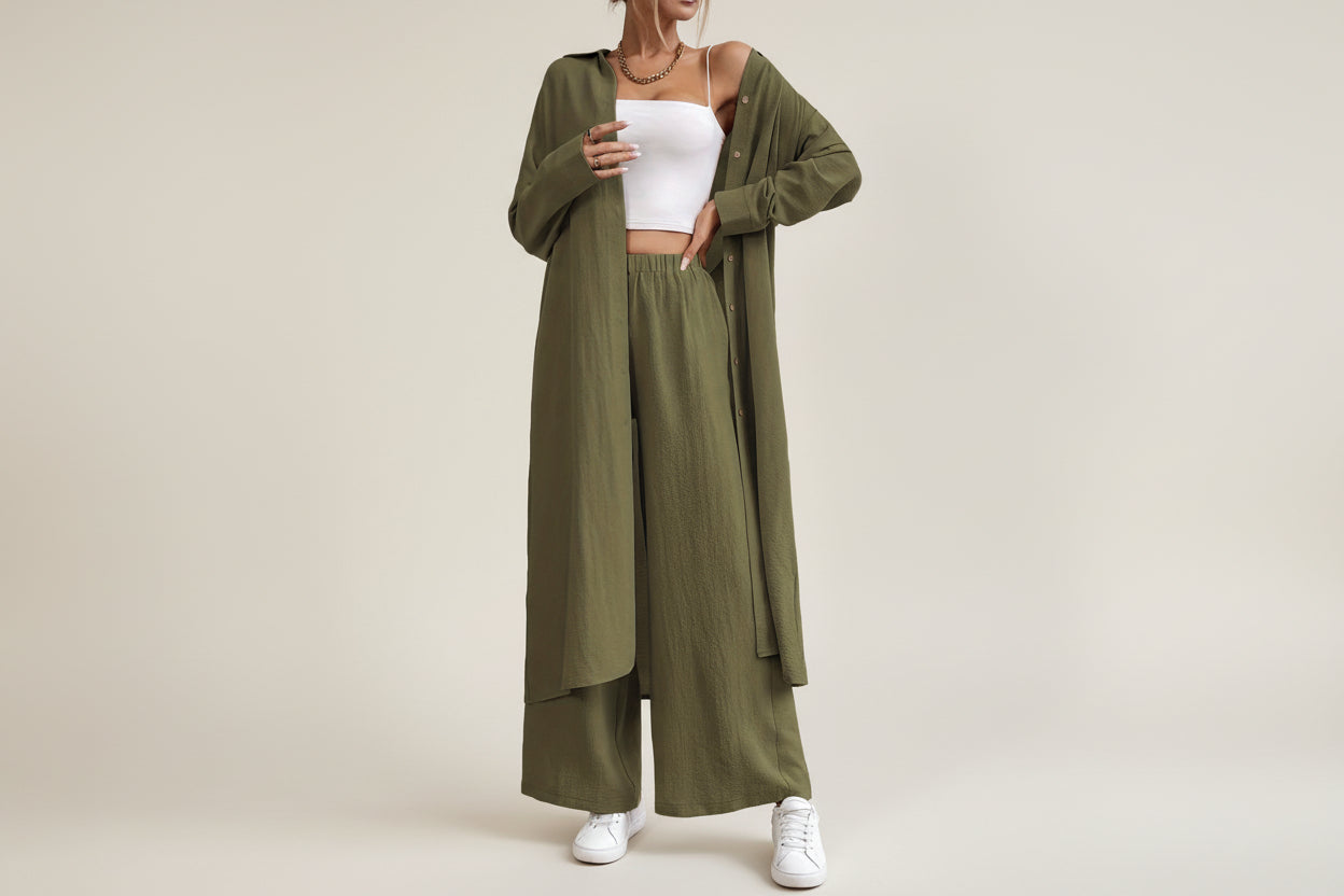 THE PIPER LONG SHIRT PANT SET