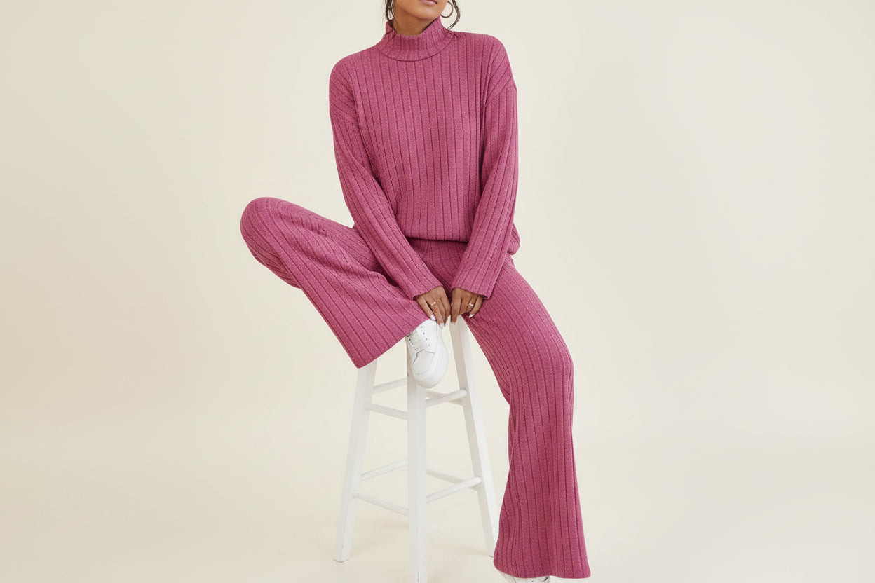 THE CALEY MOCK NECK COZY SET