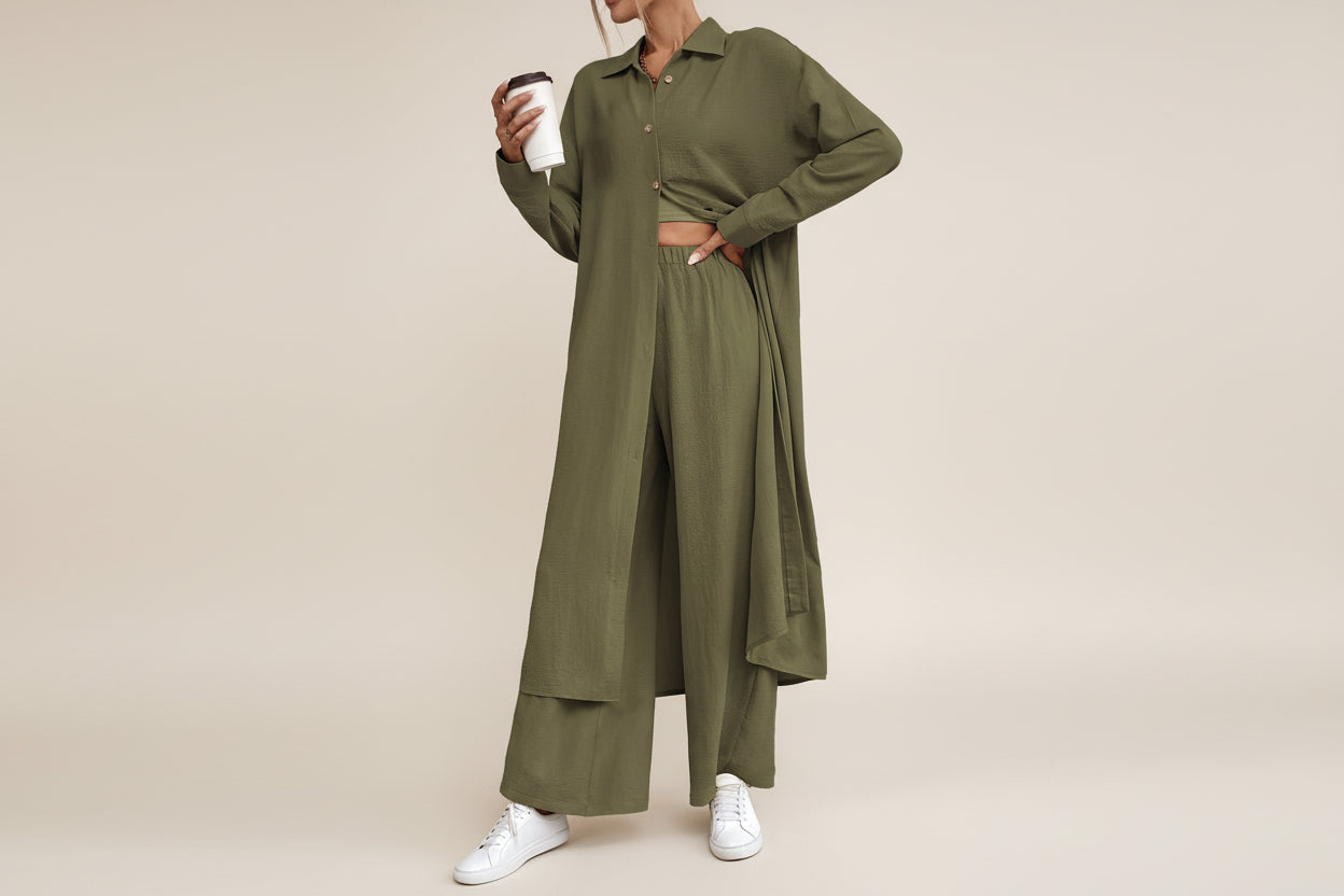 THE PIPER LONG SHIRT PANT SET
