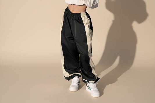 THE HILARY WIDE LEG ADJUSTABLE TRACK PANT