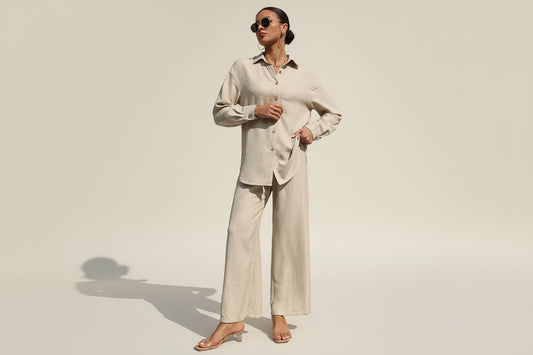 THE WILLA LONG SLEEVE DRAWSTRING PANT SET