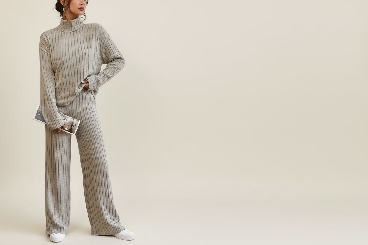 THE CALEY MOCK NECK COZY SET