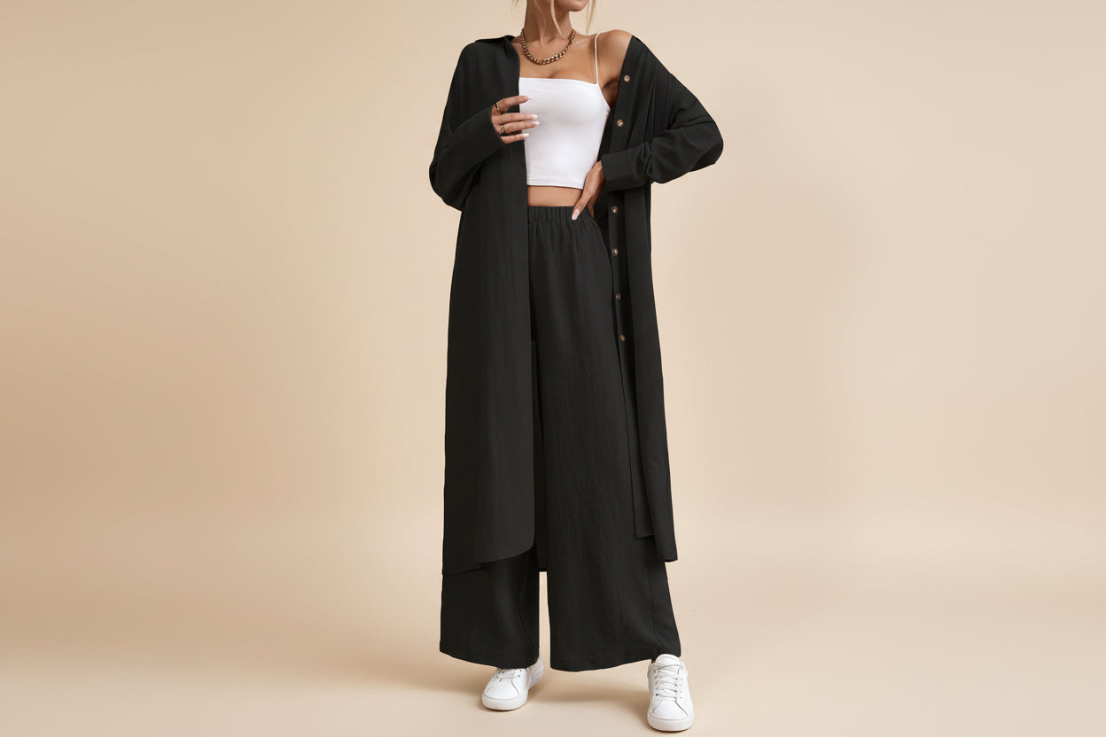 THE PIPER LONG SHIRT PANT SET