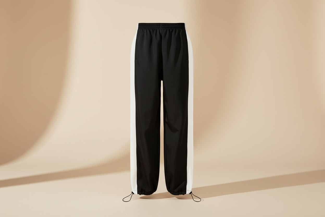 THE HILARY WIDE LEG ADJUSTABLE TRACK PANT