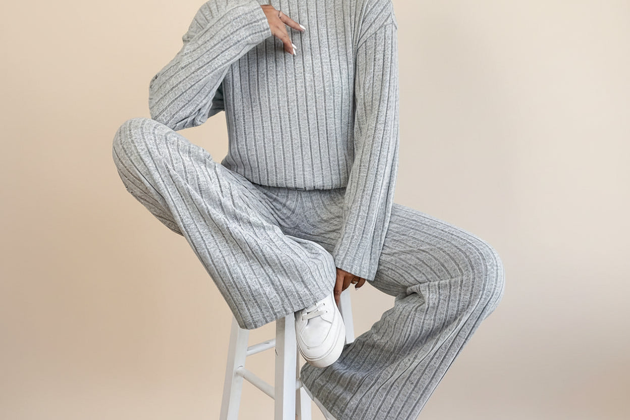 THE CALEY MOCK NECK COZY SET