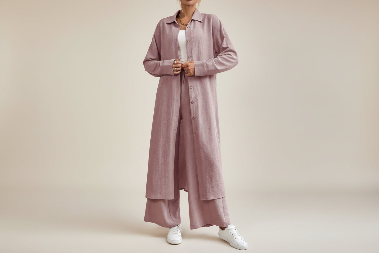 THE PIPER LONG SHIRT PANT SET