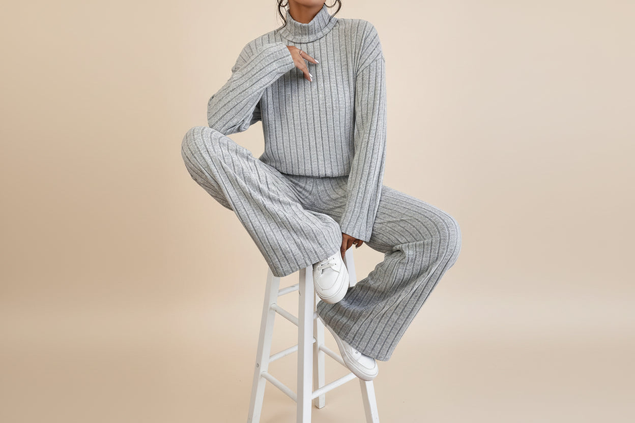 THE CALEY MOCK NECK COZY SET