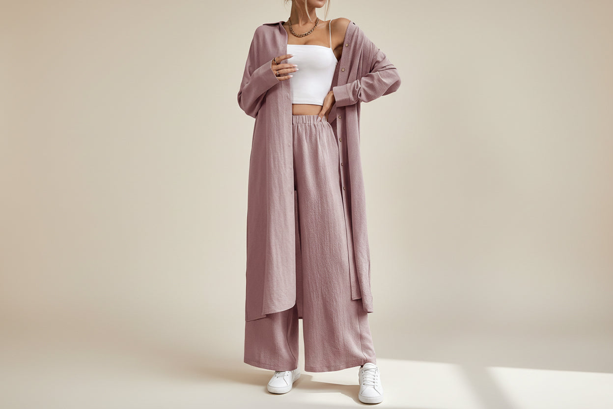 THE PIPER LONG SHIRT PANT SET