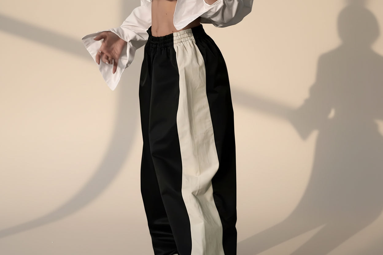 THE HILARY WIDE LEG ADJUSTABLE TRACK PANT