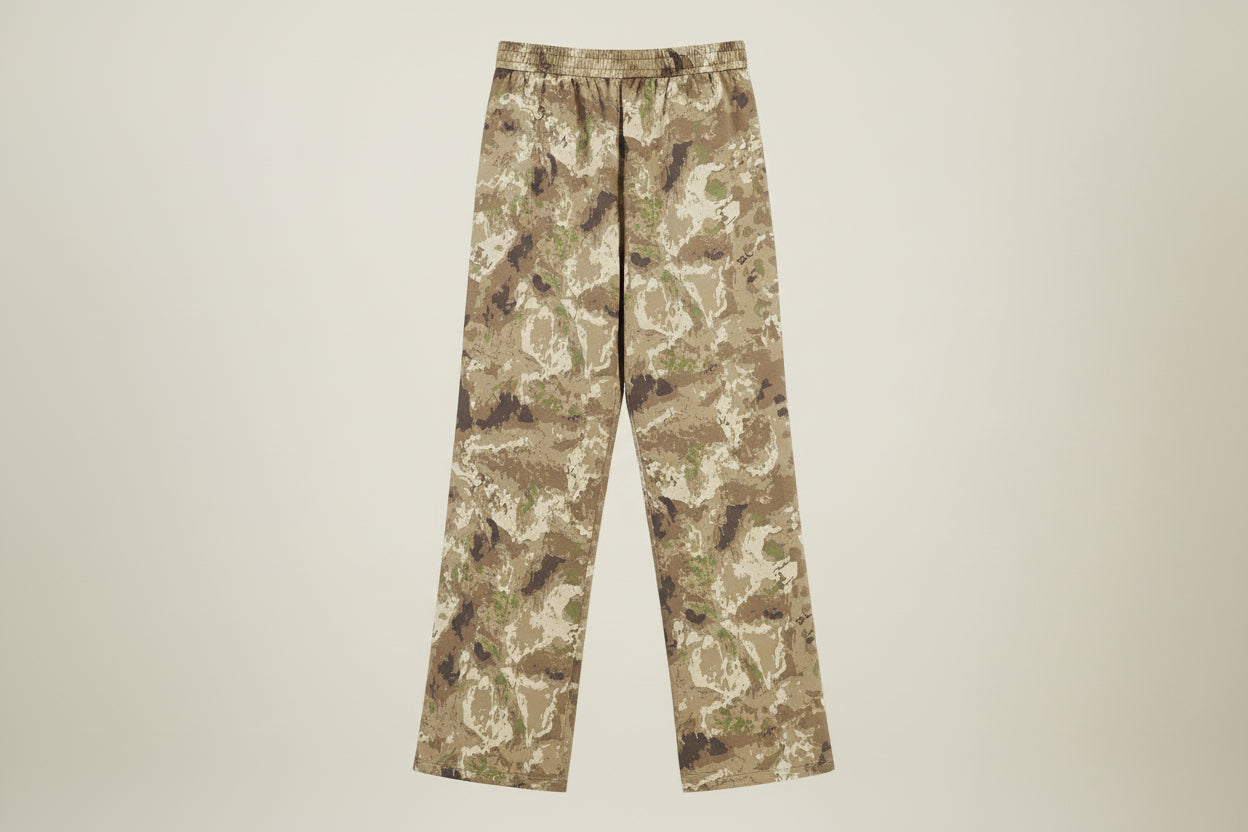 THE KELLY WIDE LEG CAMO PANT